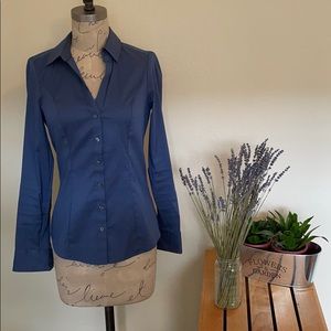 Express cornflower blue dress top size xs